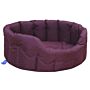 P&l Superior Pet Beds - Country Dog Heavy Duty Oval Waterproof Red Wine Softee Beds Size Medium Internal L61cm X W51cm X H22cm