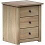 Panama 3 Drawer Bedside Chest