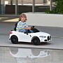 Aiyaplay 12v Bmw M4 Licensed Kids Car With Easy Transport, Remote Control, Suspension, Music, Horn, Led Lights - White