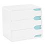 Badini Chest White Matt Gloss 3 Drawer