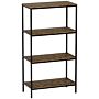 Brooklyn 4 Tier Bookcase, Dark Wood