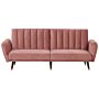 Sofa Bed Pink Sleeper Convertible Velvet Upholstery Elegant