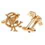 Rangers Fc Gold Plated Scroll Crest Cufflinks