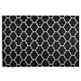 Area Rug Carpet Black And White Reversible Synthetic Material Outdoor And Indoor Quatrefoil Pattern Rectangular 140 X 200 Cm