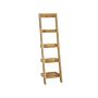 4-tier Ladder Bookcase Light Wood Book Shelf Display