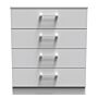 Devon 4 Drawer Chest In Grey Matt