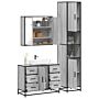 Vidaxl 4 Piece Bathroom Furniture Set Grey Sonoma Engineered Wood