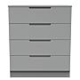 Milan 4 Drawer Chest In Dusk Grey