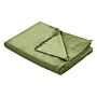 Weighted Blanket Cover Dark Green Polyester Fabric 100 X 150 Cm Solid Pattern