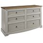 Corona Grey 3+3 Drawer Wide Chest