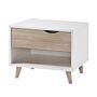 Stockholm 1 Drawer Bedside White-oak