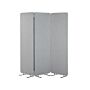 3-panel Room Divider Light Grey Fabric Privacy Screen Office Partition Wall Noise Reducing