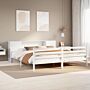 Vidaxl Bookcase Bed Without Mattress White 200x200 Cm Solid Wood Pine