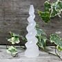 Selenite Spiral Unicorn Horn Tower - 15 Cm