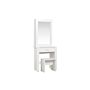 Evelyn 1 Drawer Sliding Mirror Dressing Table White