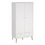 Cumbria Wardrobe With 2 Doors + 2 Drawers White