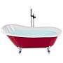 Bath Red Sanitary Acrylic 170 X 76 Cm Freestanding Clawfoot Tub