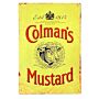 Metal Advertising Wall Sign - Colemans Mustard Yellow