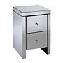 Seville 2 Drawer Bedside Mirrored