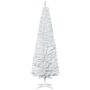 Homcom 1.8m 6ft Artificial Pine Pencil Slim Tall Christmas Tree With 390 Branch Tips Xmas Holiday Décor With Stand White