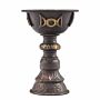 Antique Copper Ritual Goblet With Triple Moon 8x13cm