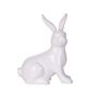 Decorative Figurine White Ceramic Small 21 Cm Bunny Easter Themed Standing