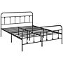 Homcom 5ft King Platform Bed Frame With Underbed Storage Tall Headboard Steel Slat No Box Spring Needed Easy Assembly Black