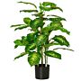 Homcom Artificial Evergreen Tree Fake Decorative Plant In Nursery Pot For Décor, 95cm