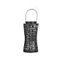 Candle Lantern Black Bamboo Wood 38 Cm With Glass Candle Holder Boho Style Indoor