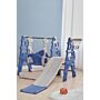 3-in-1 Children Toddler Swing And Slide Set With Basketball Hoop