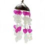 Coconut & Capiz Windchimes - Pink And White Mix Shapes - 35cm