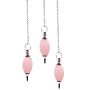 Lingam Shaped Gemstone Pendulum - Rose Quartz