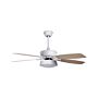 Ceiling Fan With Light Ventilator White Synthetic Material Metal 5 Blades Remote Control