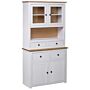 Vidaxl Highboard White 93x40.5x180 Cm Solid Pine Panama Range