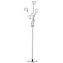 Homcom Crystal Floor Lamps For With 5 Light, Modern Upright Standing Lamp, 34x25x156cm, Silver