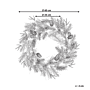 Christmas Wreath Green Synthetic Material 60 Cm Pre Lit Artificial Snow Pine Cons Seasonal Home Decor