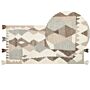 Kilim Area Rug Multicolour Wool And Cotton 80 X 150 Cm Handmade Woven Boho Patchwork Pattern With Tassels