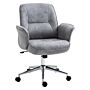 Vinsetto Swivel Ergonomic Office Chair Mid Back Desk Chair For Home Study Bedroom, Light Grey