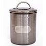 Grey Stainless Steel Biscuit Tin