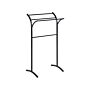 Towel Stand Black Steel Matt Powder Coated 3 Rails Standing Towel Rack Modern Bathroom Accessories