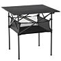 Folding Camping Table With Mesh Storage Bag Lightweight Aluminum Picnic Desk,roll Up Tabletop With Carring Bag By Outsunny