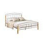 Tetras Small Double Bed Beech & Silver