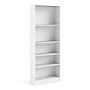 Basic Tall Wide Bookcase (4 Shelves) In White