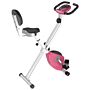 Homcom Magnetic Resistance Exercise Bike Foldable W/ Lcd Monitor Adjustable Seat Heart Rate Monitors Foot Pads Home Office Fitness Training Workout