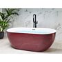 Freestanding Bath Glossy Red Sanitary Acrylic Single 170 X 80 Cm Oval