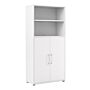 Prima Bookcase 3 Shelves With 2 Doors In White