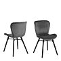 Batilda Dining Chair In Dark Grey Set Of 2