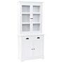 Vidaxl Welsh Dresser With 4 Doors Mdf And Pinewood 80x40x180 Cm