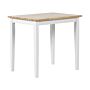 Dining Table Light Wood And White Rubberwood 60 X 80 Cm Small Kitchen Table