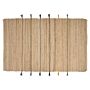 Area Rug Beige Jute 140 X 200 Cm Solid With Tassels